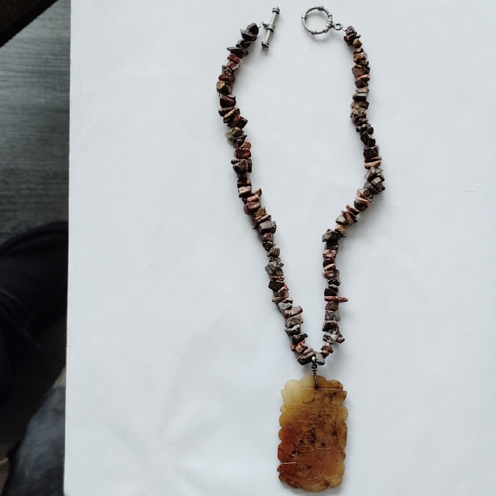 Elegant Brown Stone Necklace